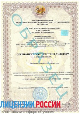 Образец сертификата соответствия аудитора №ST.RU.EXP.00005397-3 Березники Сертификат ISO/TS 16949