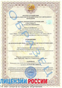 Образец разрешение Березники Сертификат ISO 50001